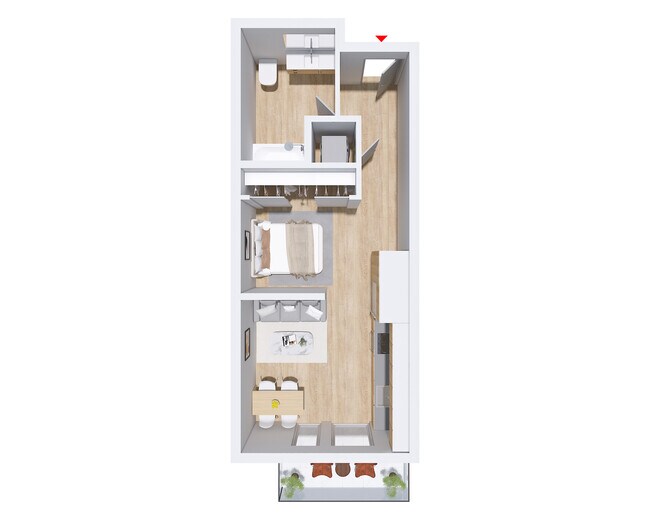 Studio A floor plan
